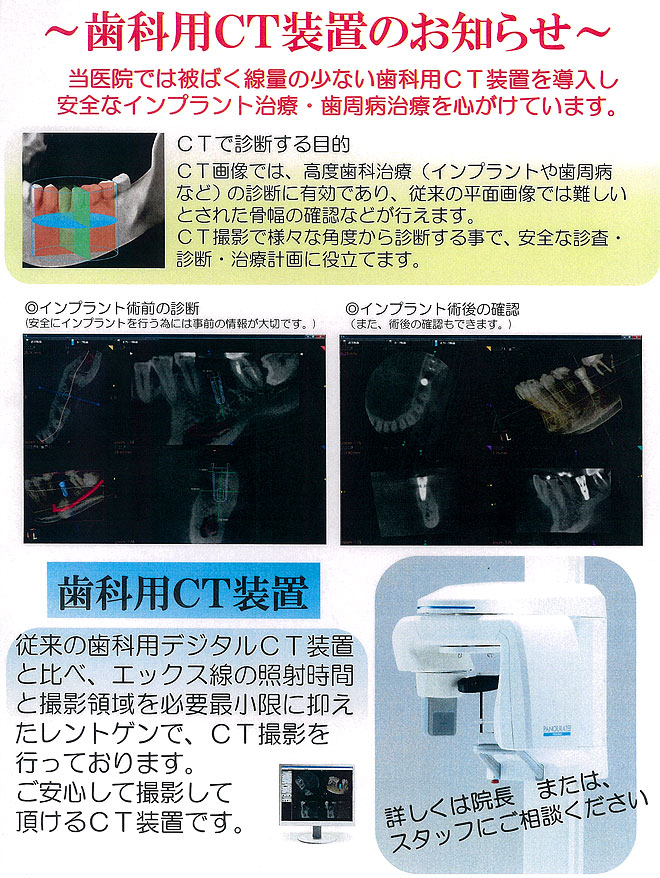 歯科用CT装置について